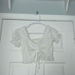 Romwe White Crop Top